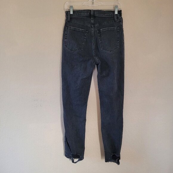 Abercrombie & Fitch The Ankle Straight Ultra High Rise Jean Size 26 Black 90s - Picture 9 of 9